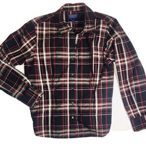 Pendleton Red Black & White Plaid Women's Fitted Cotton LS Shirt Petite Large